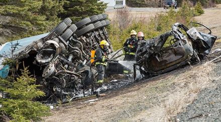 Fireman responding to a catastrophic motor vehicle accident